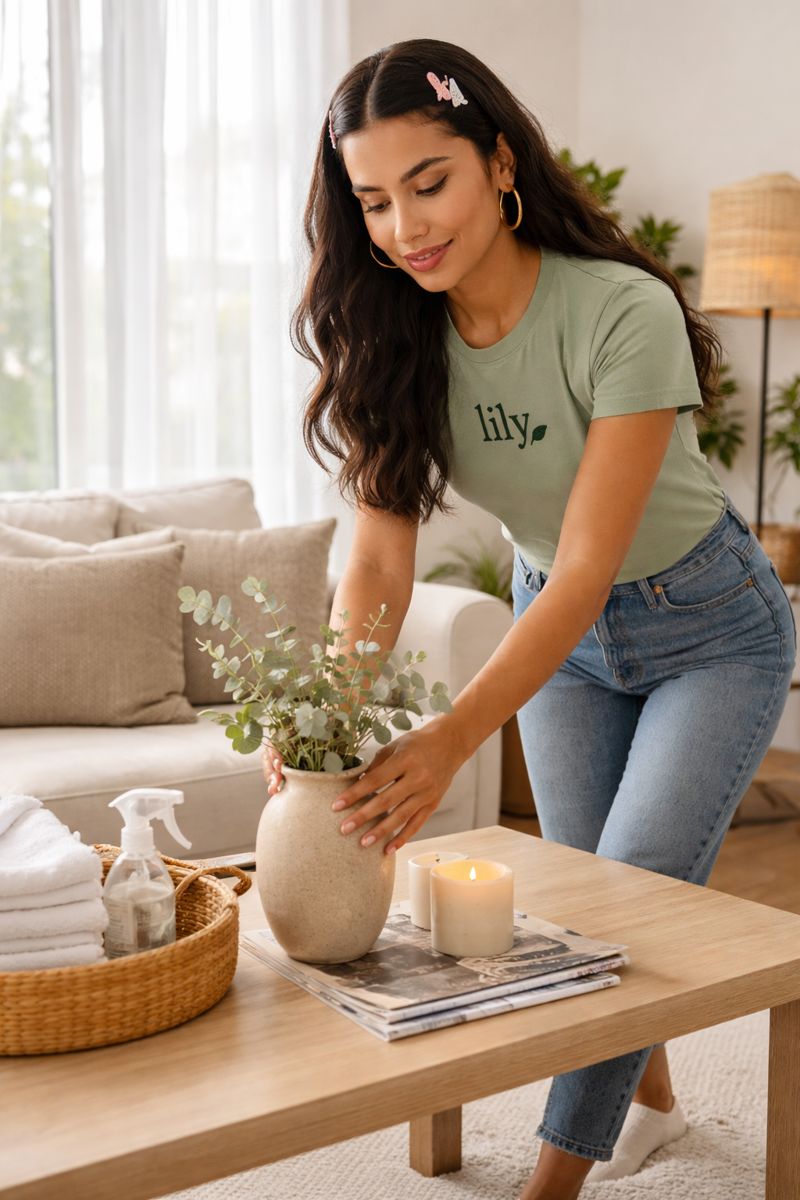 Lily team member preparing a space
